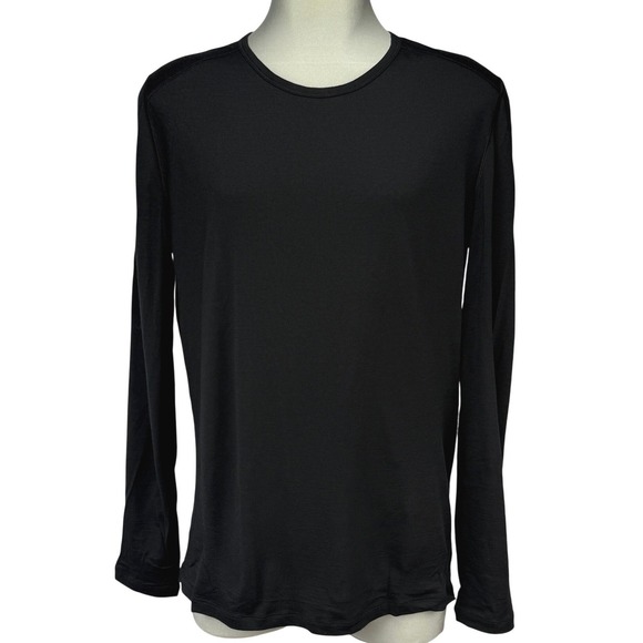 ICEBREAKER 200 Oasis Long Sleeve Crewe Merino Wool Thermal Men's Black Top L - Picture 4 of 10